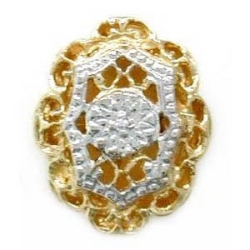 N292 14K 1 DIAMOND SLIDE WITH BR 